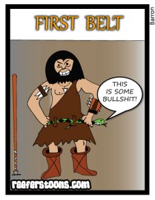 Cartoon about the invention of the belt